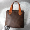 Celine Macadam PVC/皮革手提包单肩包 A4 收纳包棕色