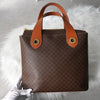 Celine Macadam PVC/皮革手提包单肩包 A4 收纳包棕色
