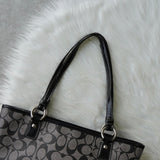 コーチ シグネチャー PVC トートバッグ ブラック F18917 - NEWSED