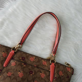 コーチ シグネチャー フラワー PVC トートバッグ ベージュ F66880 - NEWSED