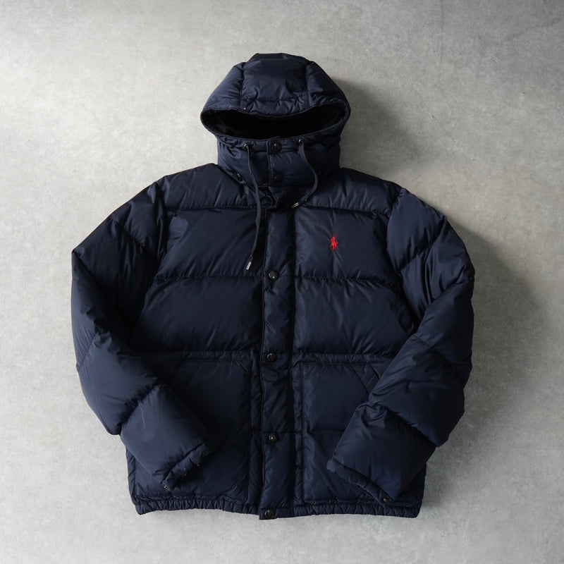 ポロ ラルフローレン ポニーロゴ ダウンジャケット ネイビー