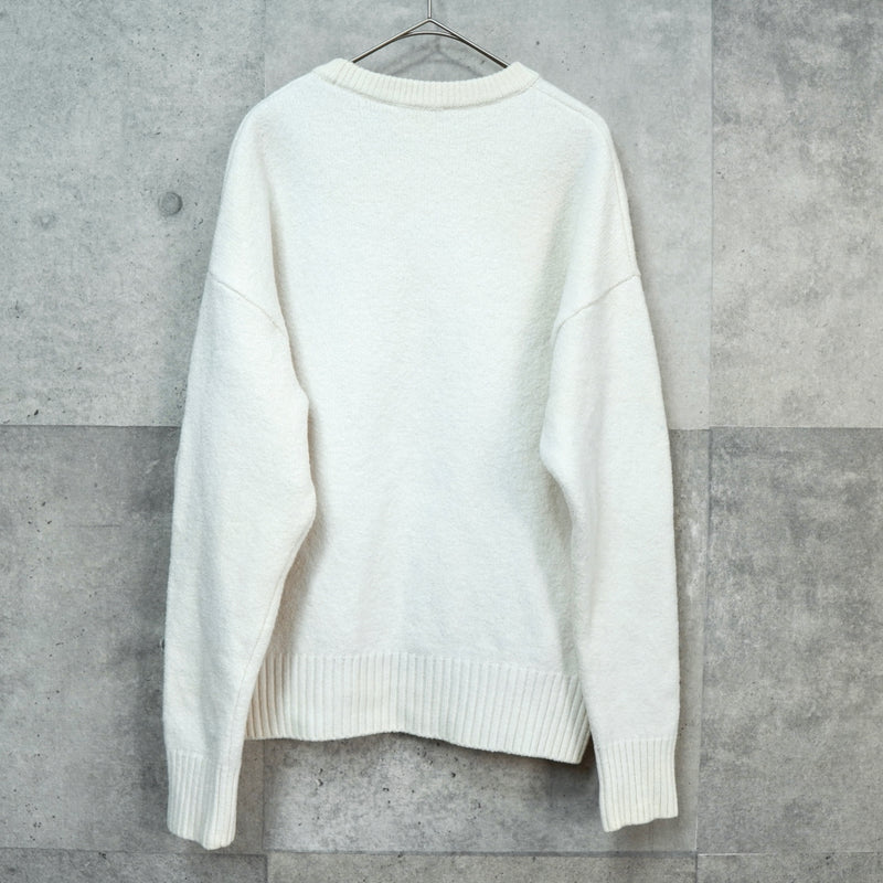 アミパリ アミ パリス ハートロゴ ニット アイボリー レディース