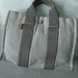 エルメス フールトゥPM キャンバス ハンドバッグ ホワイト / ブラック