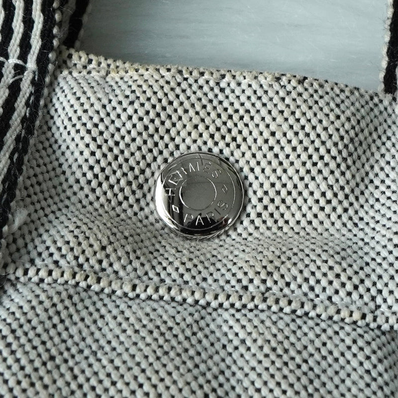 エルメス フールトゥPM キャンバス ハンドバッグ ホワイト / ブラック