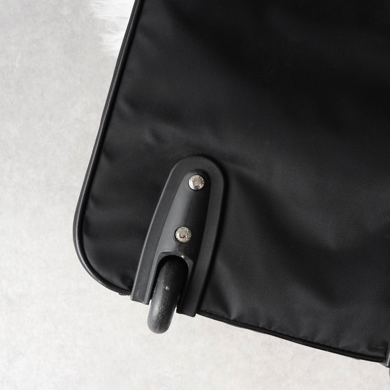 プラダ テスート ポコノ ナイロン / サフィアーノレザー トライアングルロゴ / キャリーバッグ ブラック