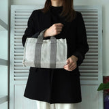 エルメス フールトゥPM キャンバス ハンドバッグ ホワイト / ブラック