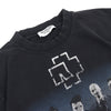 バレンシアガ RAMMSTEIN BOXY ラムシュタイン レギュラーフィット ヴィンテージ加工 半袖Ｔシャツ ブラック XXS メンズ