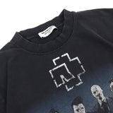 バレンシアガ RAMMSTEIN BOXY ラムシュタイン レギュラーフィット ヴィンテージ加工 半袖Ｔシャツ ブラック XXS メンズ - NEWSED