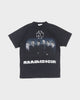 バレンシアガ RAMMSTEIN BOXY ラムシュタイン レギュラーフィット ヴィンテージ加工 半袖Ｔシャツ ブラック XXS メンズ