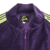 ニードルズ R.C. Track Jacket 刺繍入り ベロア ダブルジップアップ トラックジャケット パープル M メンズ