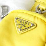 プラダ テスートナイロン / サフィアーノレザー トライアングルロゴ Re - Edition 2005 2WAY ショルダーバッグ ワンショルダーバッグ イエロー - NEWSED