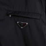 プラダ Re - Nylon トライアングルロゴ ナイロン シャツジャケット メンズ ブラック - NEWSED