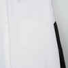 プラダ Re-nylon トライアングルロゴ ナイロン切り替え オーバーサイズ 長袖シャツ シャツジャケット ホワイト / ブラック