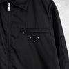 プラダ Re-Nylon トライアングルロゴ ナイロン シャツジャケット メンズ ブラック