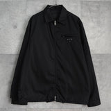 プラダ Re - Nylon トライアングルロゴ ナイロン シャツジャケット メンズ ブラック - NEWSED