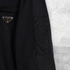 プラダ Re-Nylon トライアングルロゴ ナイロン シャツジャケット メンズ ブラック