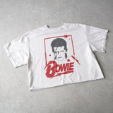 Remake｜"David Bowie" cropped tee shirt - NEWSED