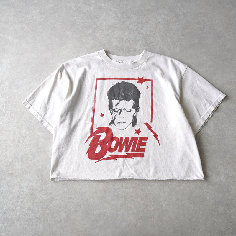 Remake｜"David Bowie" cropped tee shirt - NEWSED