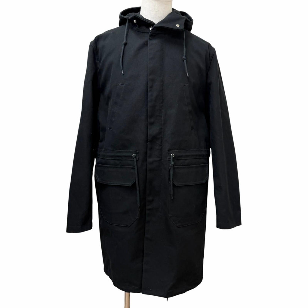 ラフシモンズ Replicants Hooded Jacket バックプリント レプリカンツ フーデッド コート ブラック 50 メンズ