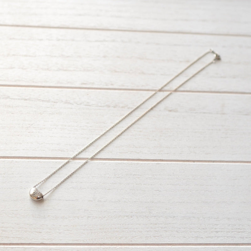 "Return to Tiffany" Bean Silver Necklace - NEWSED