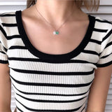 "Return to Tiffany" Double Heart Tags Silver Necklace - NEWSED