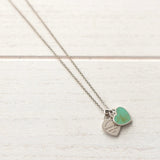 "Return to Tiffany" Double Heart Tags Silver Necklace - NEWSED