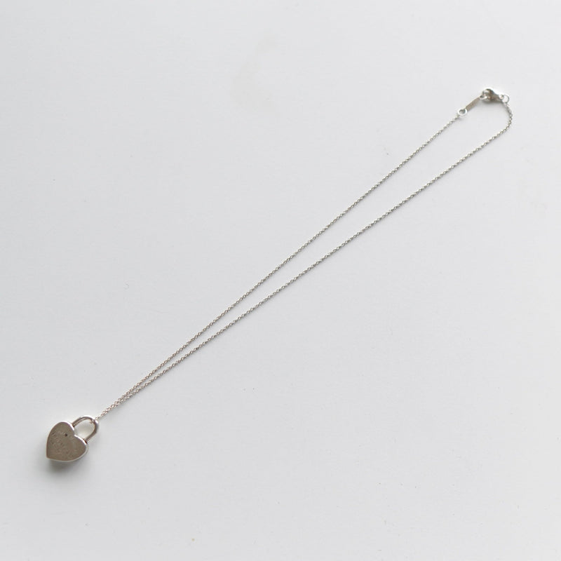 Return To Tiffany Heart Padlock Motif Silver 925 Necklace - NEWSED