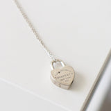 Return To Tiffany Heart Padlock Motif Silver 925 Necklace - NEWSED