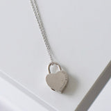 Return To Tiffany Heart Padlock Motif Silver 925 Necklace - NEWSED