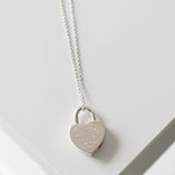 Return To Tiffany Heart Padlock Motif Silver 925 Necklace - NEWSED