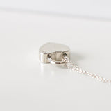 Return To Tiffany Heart Padlock Motif Silver 925 Necklace - NEWSED