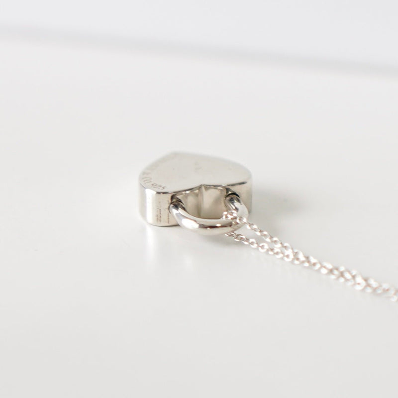 Return To Tiffany Heart Padlock Motif Silver 925 Necklace - NEWSED