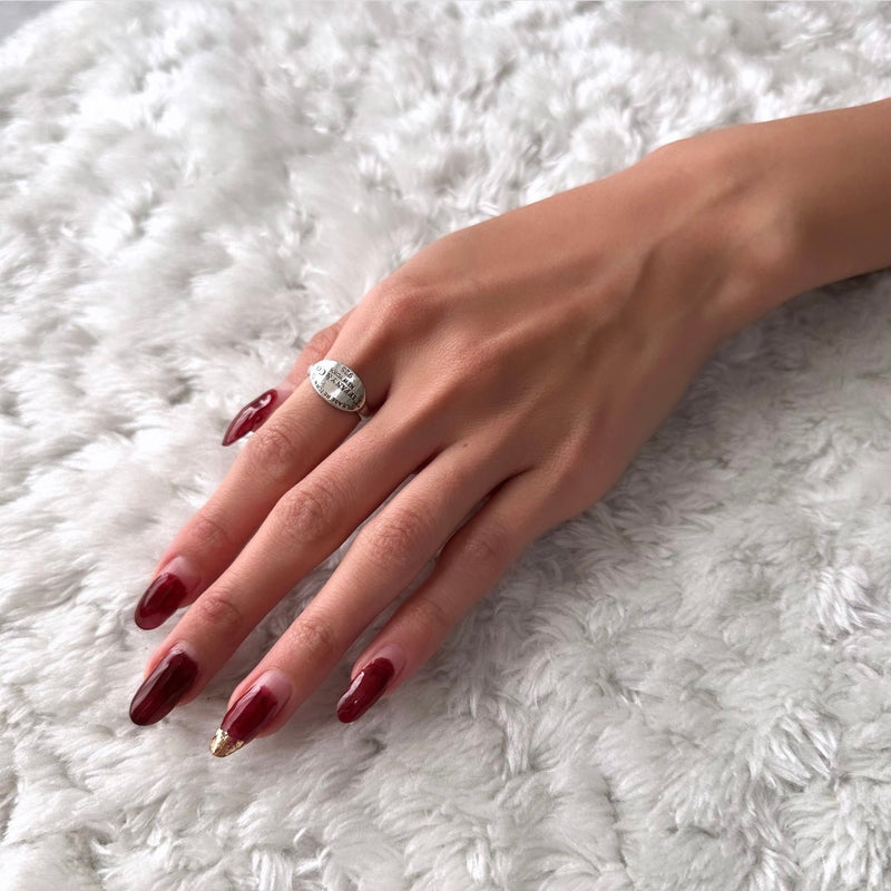 "Return to Tiffany" Oval Tag Silver Ring - NEWSED