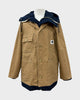 サカイ　カーハート Reversible Coat 3 コーデュロイ使い フーデッド ダブルジップアップ リバーシブル コート ベージュ 1 メンズ