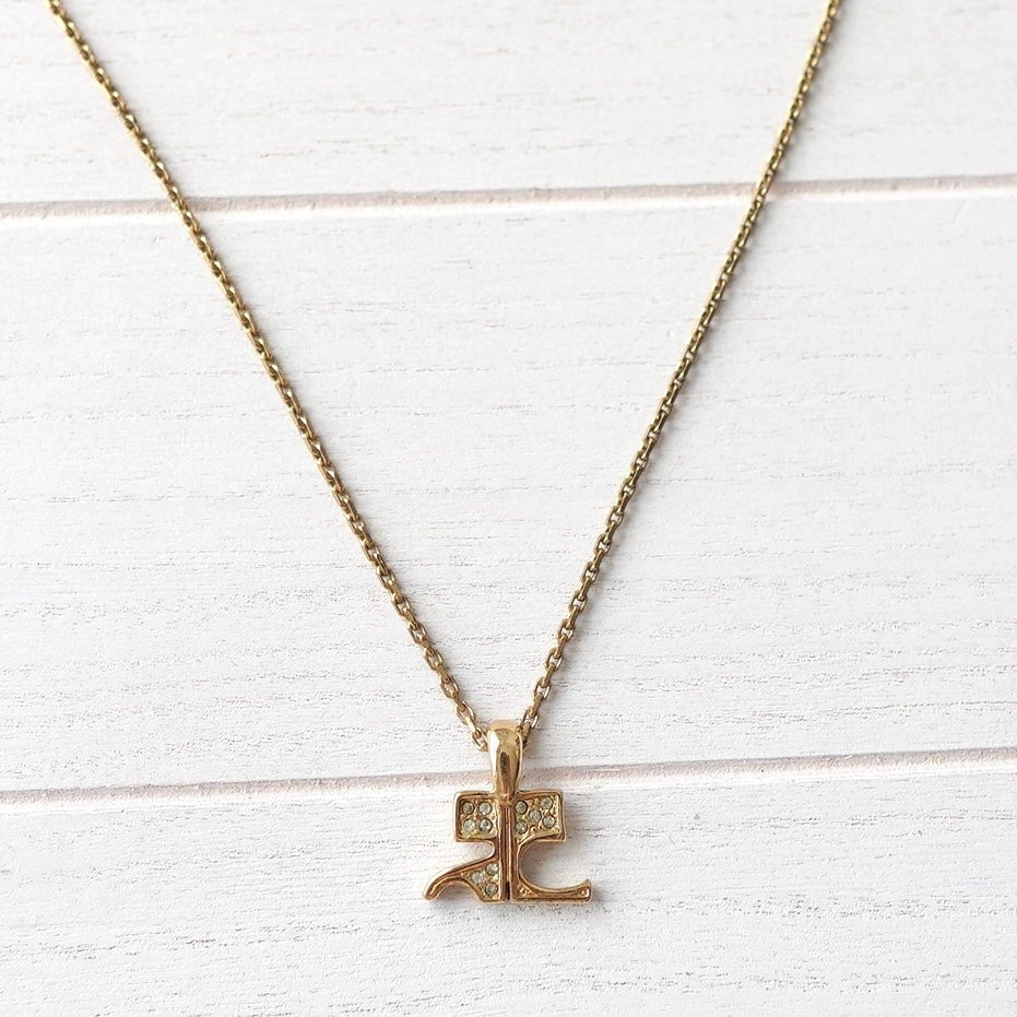 Rhinestone Gold Necklace