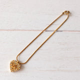 Rhinestone Heart Motif Gold Bracelet - NEWSED