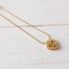 Rhinestone Heart Motif Gold Bracelet