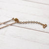 Rhinestone Heart Motif Gold Necklace