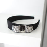 Rhinestone Vala Ribbon Headband - NEWSED