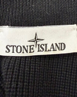 ストーンアイランド RIBBED SOFT ORIGINAL COTTON ロゴワッペン ドライバーズニット ブルゾン ブラック XL メンズ - NEWSED