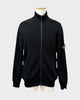 ストーンアイランド RIBBED SOFT ORIGINAL COTTON ロゴワッペン ドライバーズニット ブルゾン ブラック XL メンズ
