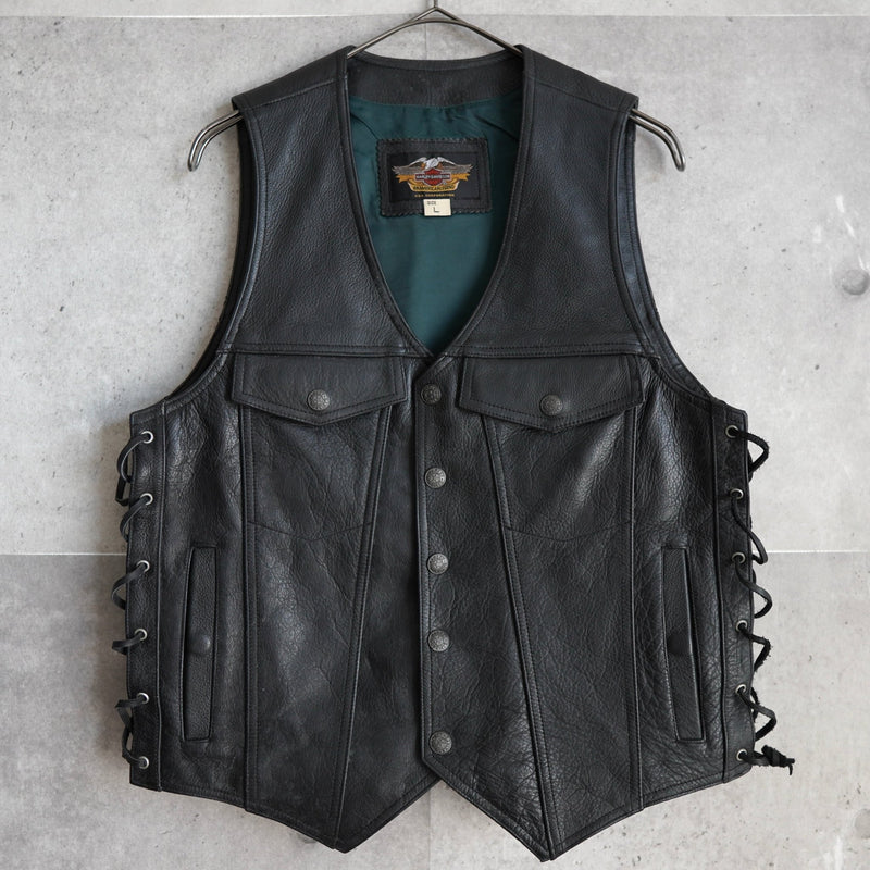 Riders Leather Vest - NEWSED