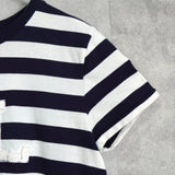 ポロ ラルフローレン ボーダー柄 RLロゴ Tシャツ ブラック × ホワイト - NEWSED