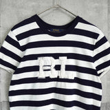ポロ ラルフローレン ボーダー柄 RLロゴ Tシャツ ブラック × ホワイト - NEWSED