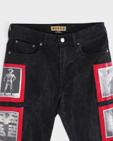 アクネ ストゥディオズ RODEO ロデオ パッチワーク デニムパンツ ブラック サイズ36 レディース - NEWSED