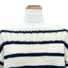 セリーヌ マリニエール ボーダー ボートネック クロップド 長袖 ニット アイボリー S レディース