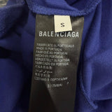 バレンシアガ ダメージ加工 キャンペーンロゴ 半袖Ｔシャツ ネイビー S メンズ - NEWSED