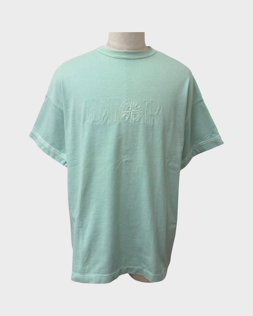 ディオール オム ストーンアイランド ロゴエンブロイダリー 半袖Ｔシャツ ライトグリーン S メンズ