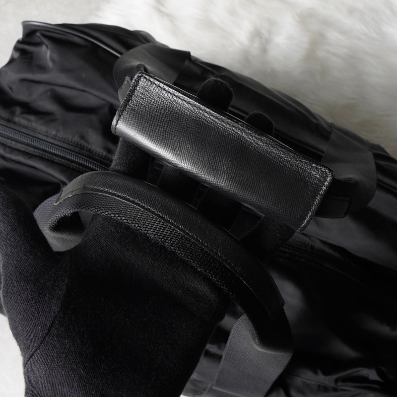 プラダ テスート ポコノ ナイロン / サフィアーノレザー 2way ボストンバッグ ブラック