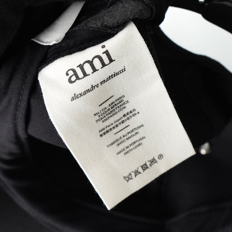 アミパリ アミ パリス ハートロゴ キャップ ブラック